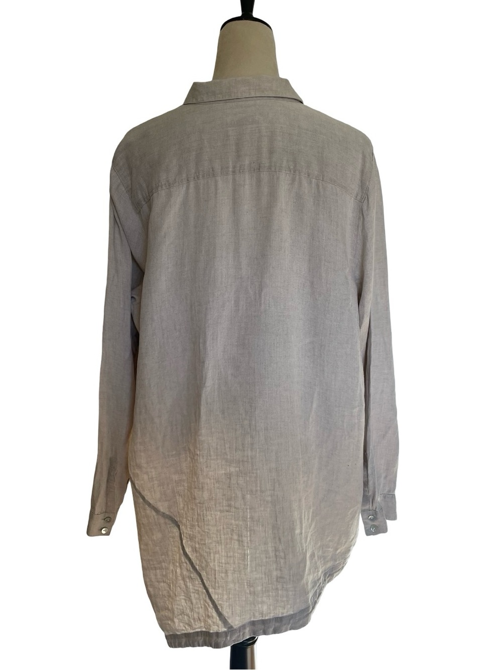 J.Jill Love Linen asymmetric tunic blouse - Picture 2 of 4